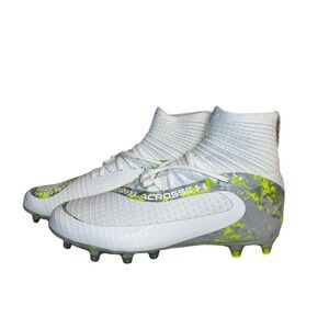 Under Armour White Grey Green Camo Highlight Lax Mc Lacrosse Cleats Men Size 12